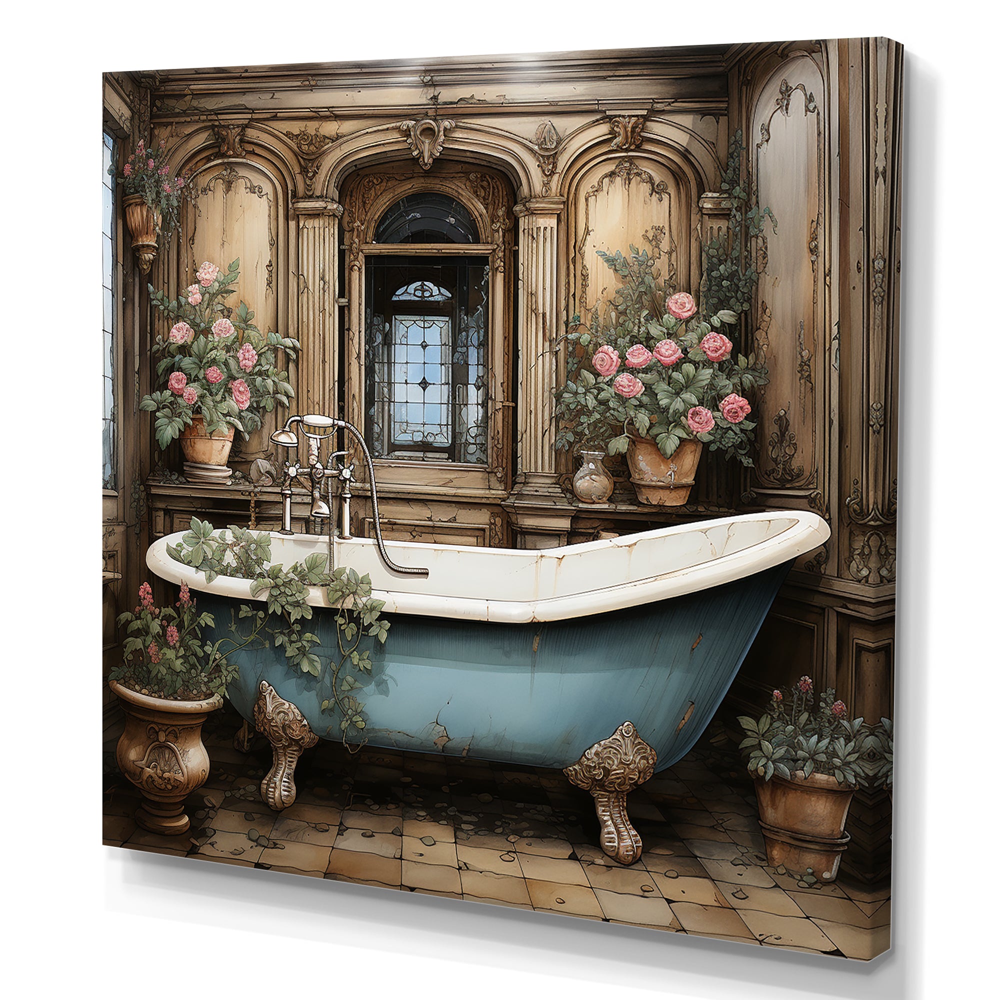 Elegant floral Bathroom harmony - Nursery Teddy Bear Wall Decor