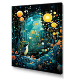 Flower serenity wood Pecker starry night - Bird Wall Decor