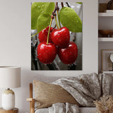 Red Cherry tree explosion 3 - Floral Canvas Wall Art