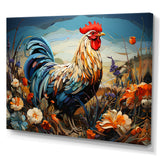 Rooster floral farm meadow - Rooster Wall Decor
