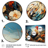 Rooster floral farm meadow - Rooster Wall Decor