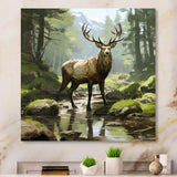 Noble Buck Deer Portrait - Deer Canvas Wall Art