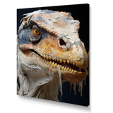 Grey Velociraptor in jungle - Dinosaur Canvas Wall Art