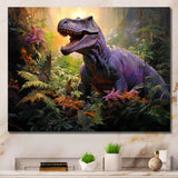 Prehistoric dinosaur in the jungle - Dinosaur Living Room Wall Art