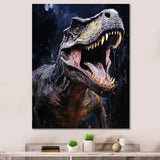 Prehistoric Tyrannosaurus rawer in the jungle - Dinosaur Bedroom Wall Art