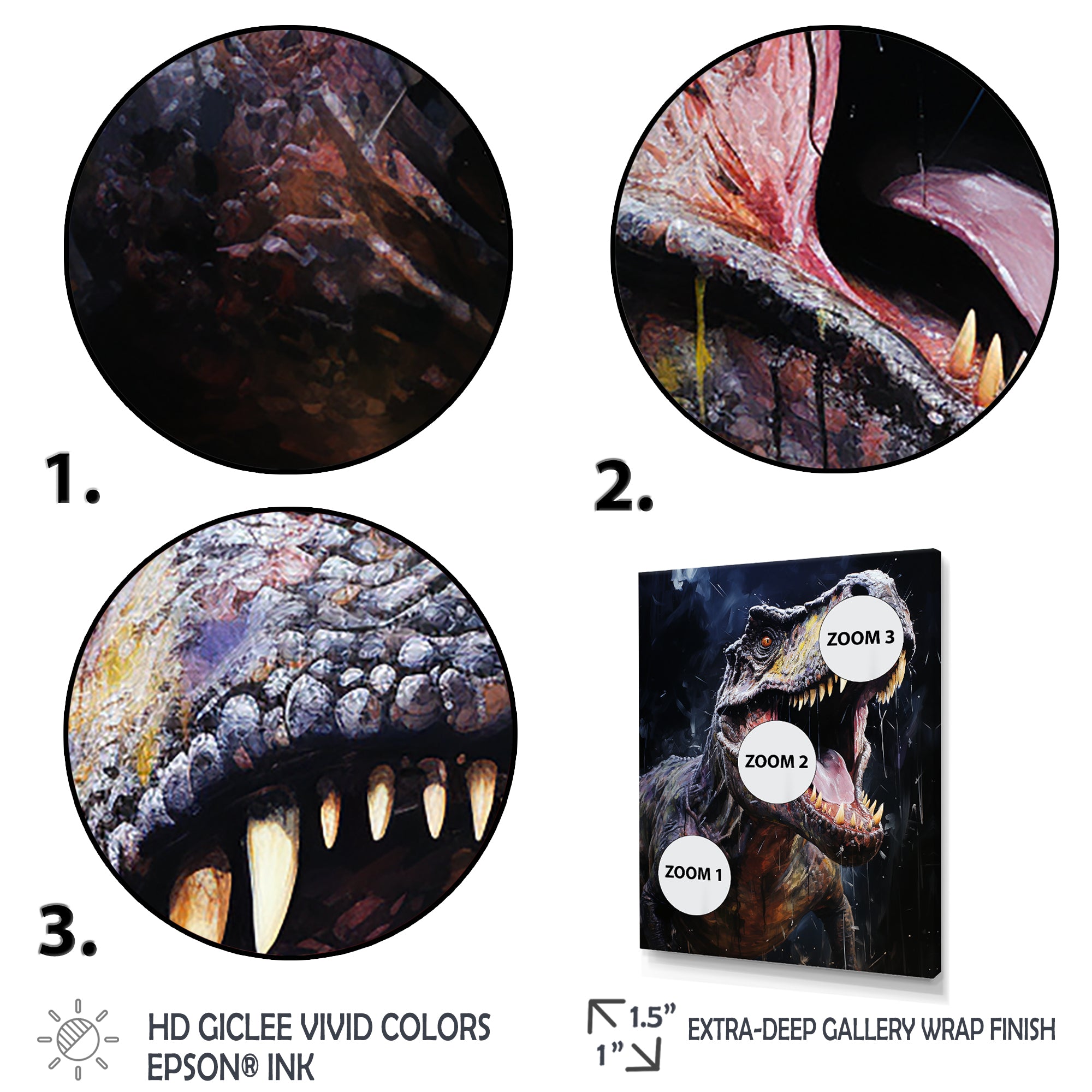 Prehistoric Tyrannosaurus rawer in the jungle - Dinosaur Bedroom Wall Art