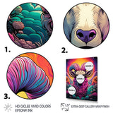 Stunning purple goat portrait - Purple Goat Wall Art