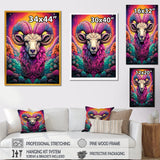 Stunning purple goat portrait - Purple Goat Wall Art