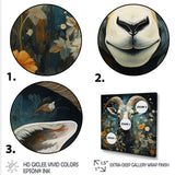 Blue and yellow goat blooms - Goat Living Room Wall Art