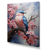 Blue bird among florals - Bird Home Decor Art