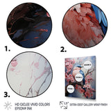 Blue bird among florals - Bird Home Decor Art