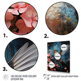 Blue Floral Flight hummingbird - Hummingbird Bedroom Wall Art