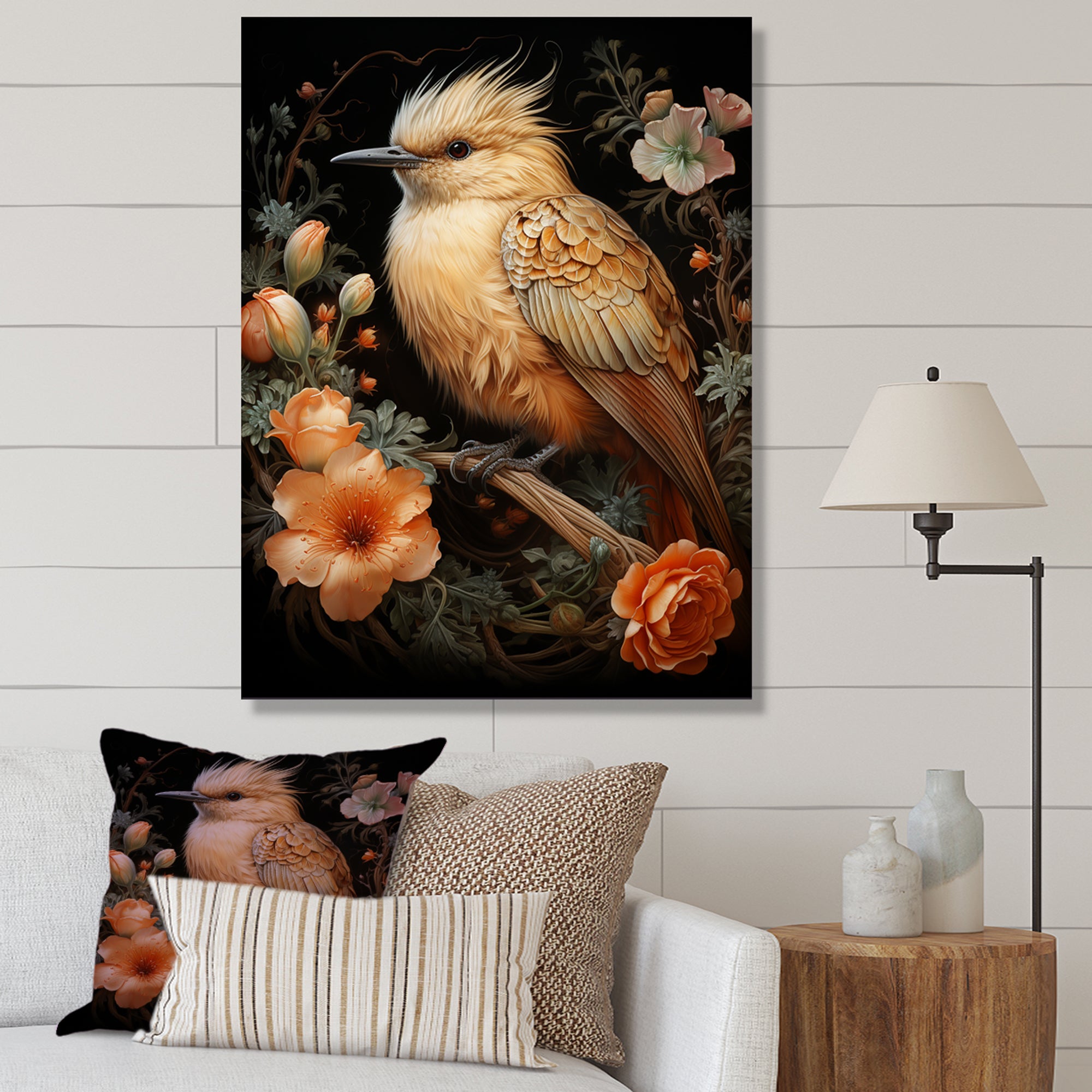 Springtime bird blooms - Bird Wall Art Prints