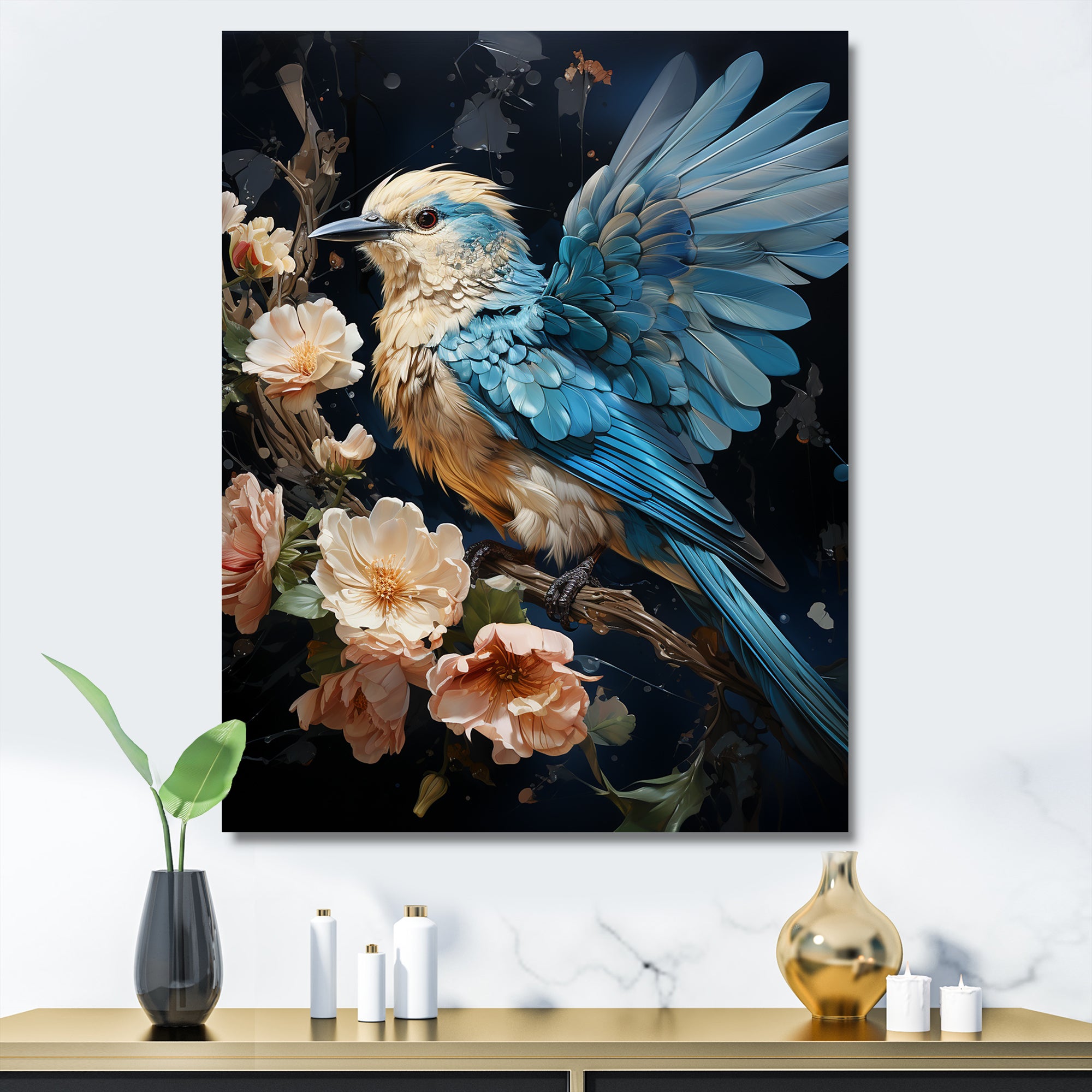 Hummingbird Sprites Flight - Hummingbird Canvas Wall Art