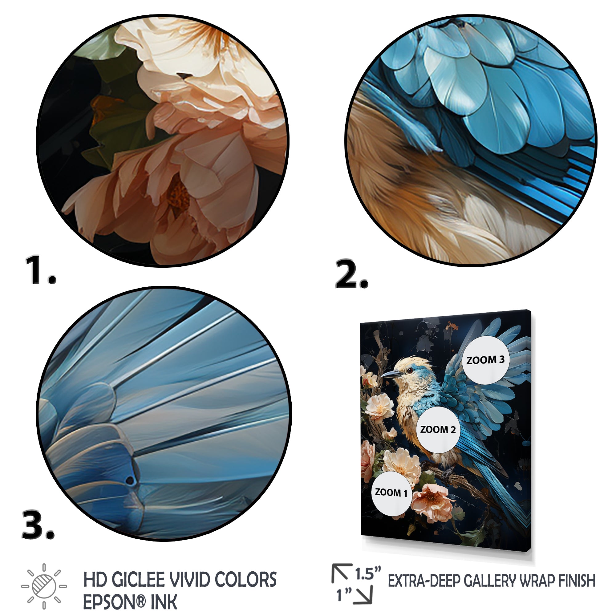 Hummingbird Sprites Flight - Hummingbird Canvas Wall Art