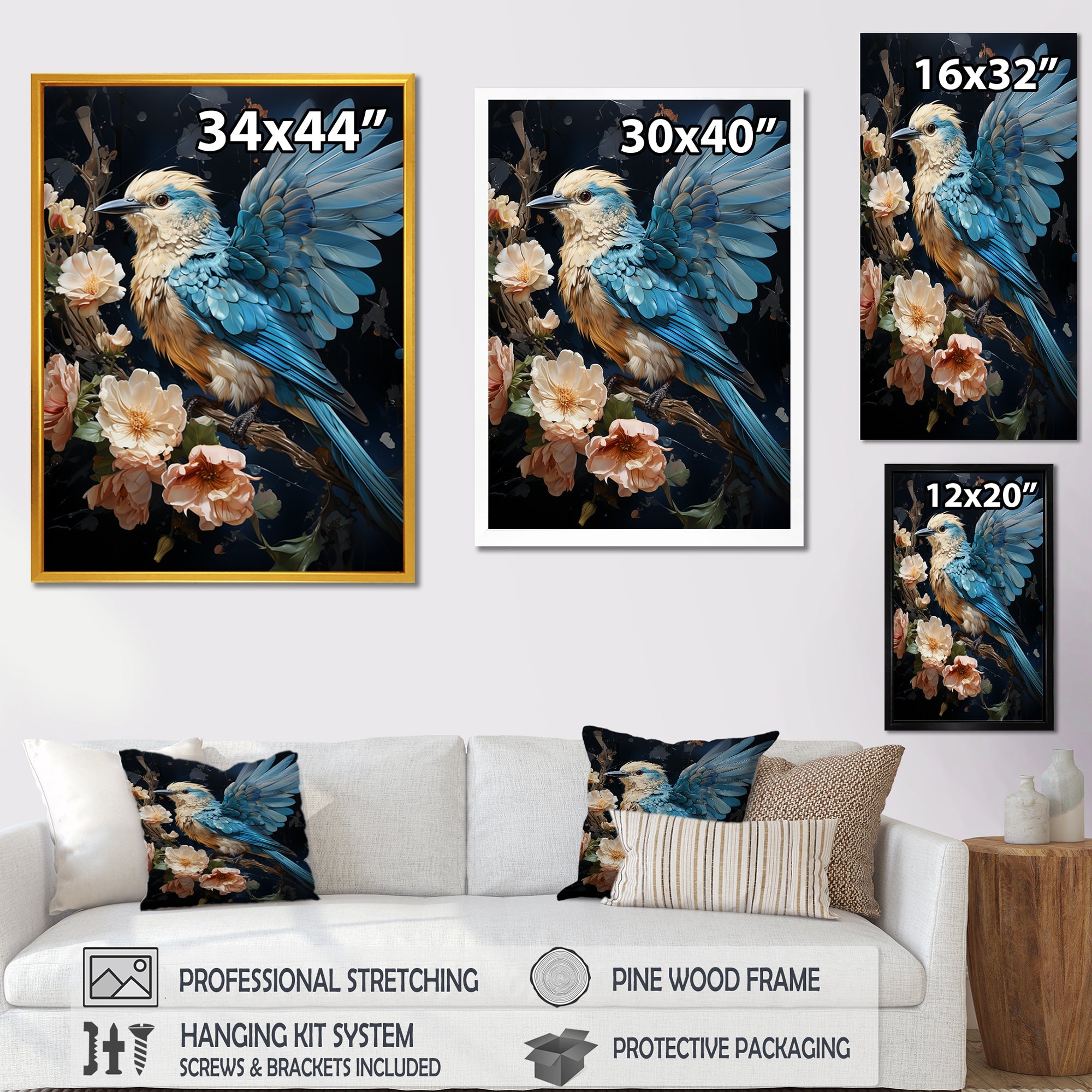 Hummingbird Sprites Flight - Hummingbird Canvas Wall Art