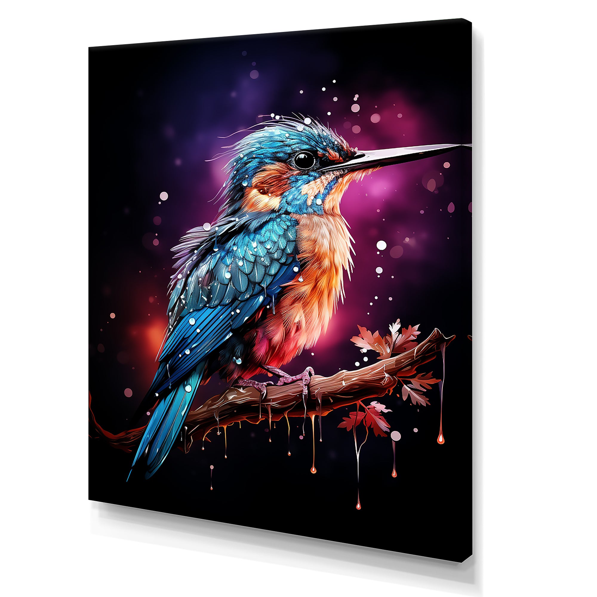 Blue Hummingbird twilight - Hummingbird Wall Decor