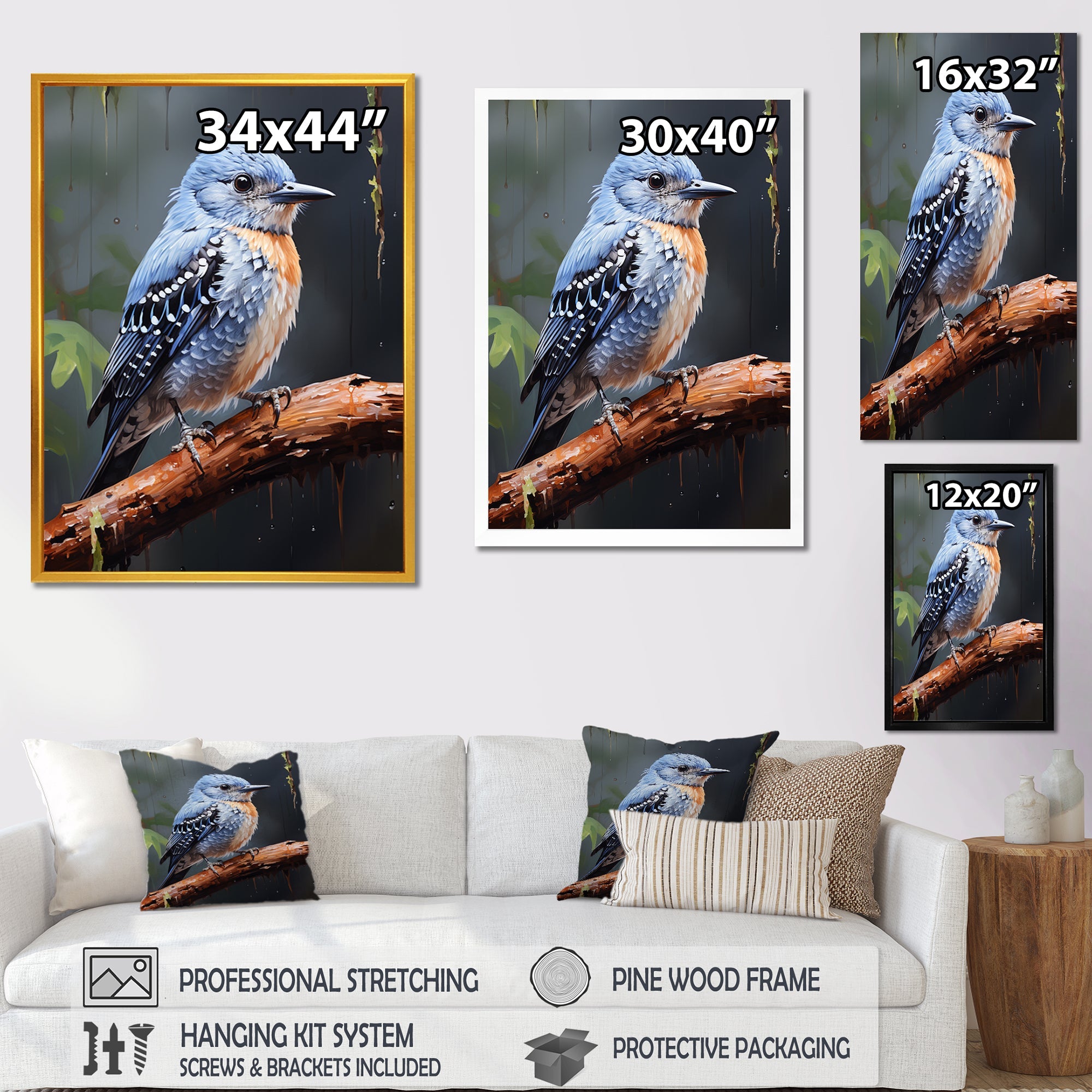 Dusk Plummet bird - Bird Wall Art Prints