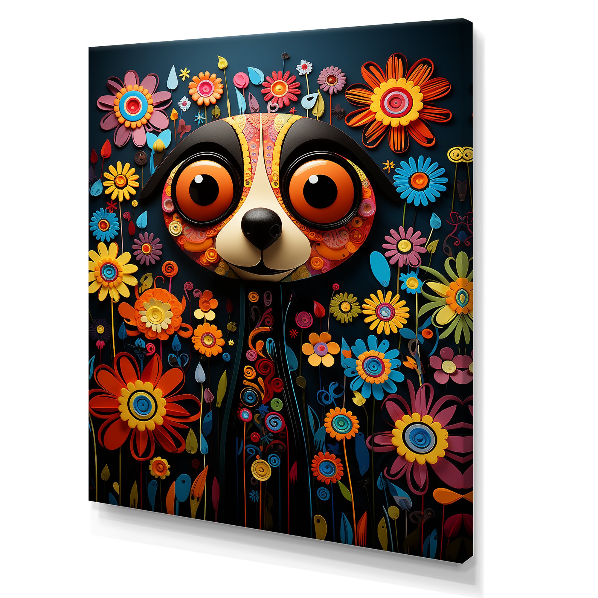 Curious Meerkat funny collage - Meercat Canvas Wall Art