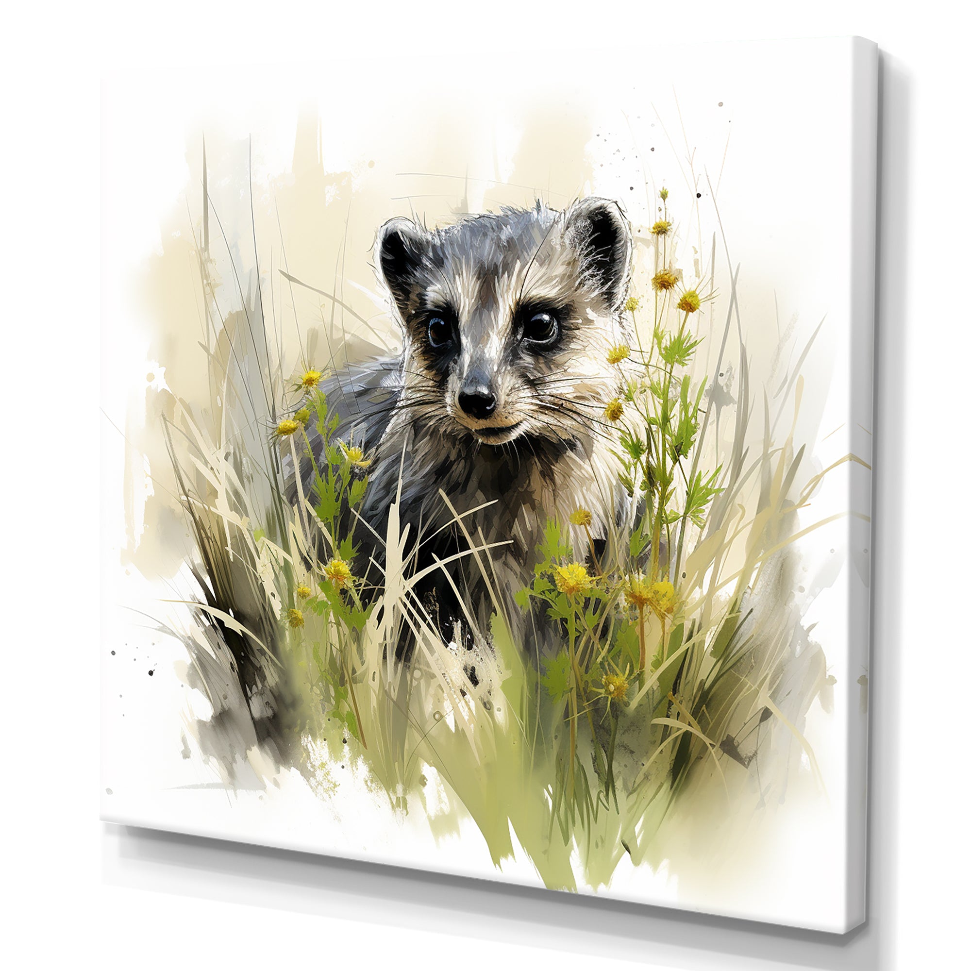 Grey meadow Meerkat - Gray Meercat Wall Art