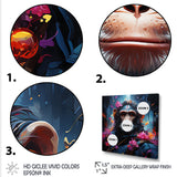 Floral Monkey warrior - Monkey Canvas Wall Art