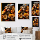 Yellow Autumn Monkey Palette - Monkey Canvas Wall Art