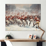 Red Sporting Football Game - Sport Football Canvas Wall Art