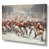 Red Sporting Football Game - Sport Football Canvas Wall Art