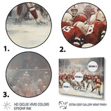 Red Sporting Football Game - Sport Football Canvas Wall Art