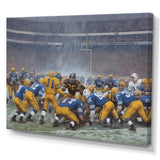 Blue Sporting Football Game - Sport Football Canvas Wall Art