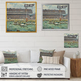 Yellow Sporting Football Game - Sport Football Canvas Wall Art