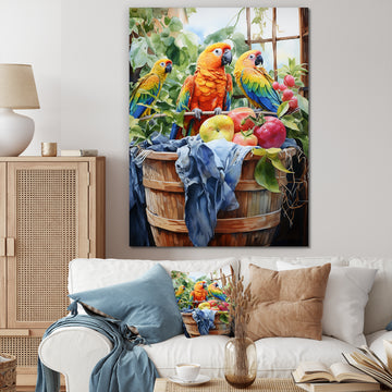 Yellow Parrot Paradise - Yellow Parrot Wall Art