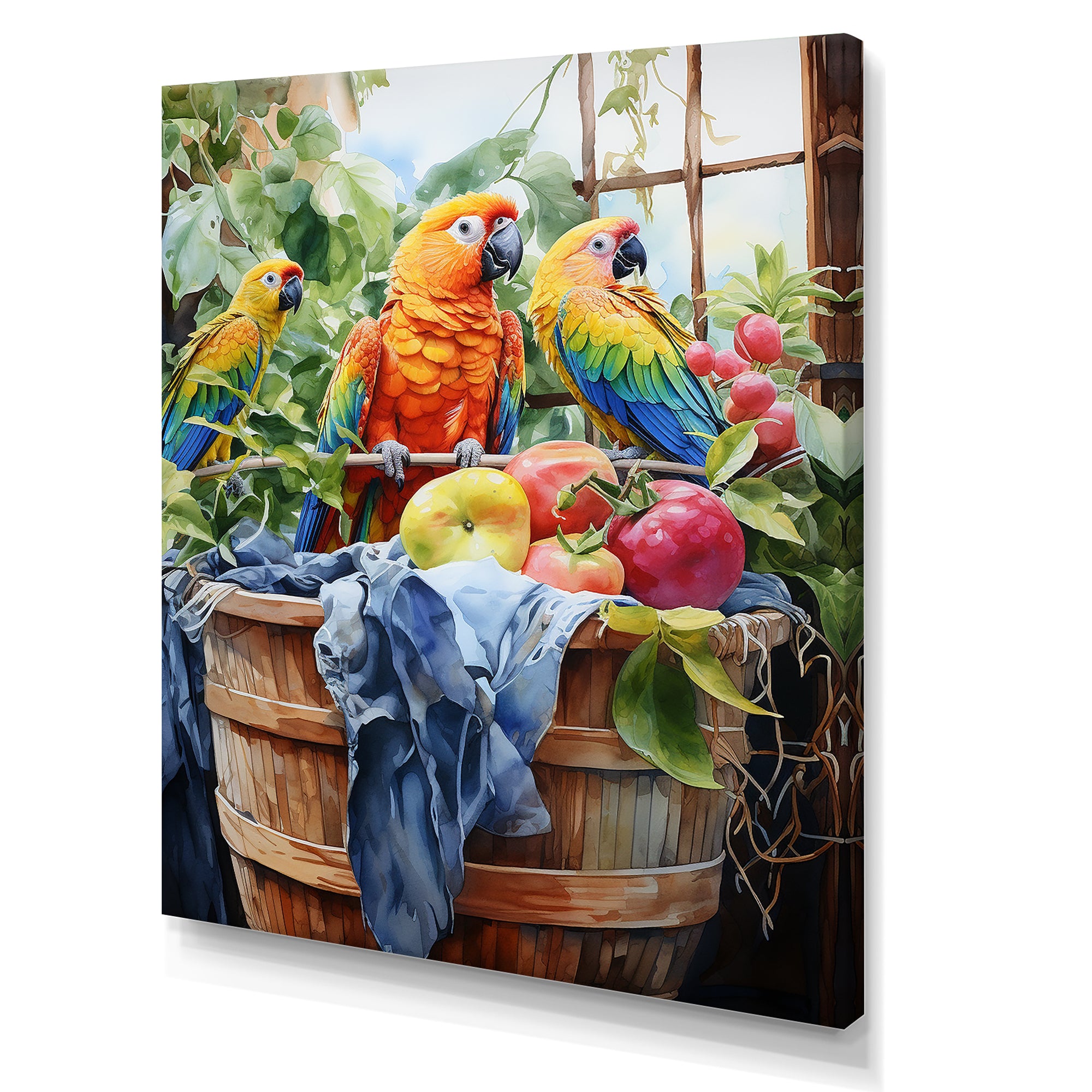 Yellow Parrot Paradise - Yellow Parrot Wall Art