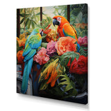 Blue Parrot jungle Paradise - Parrot Framed Canvas Art