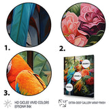 Blue Parrot jungle Paradise - Parrot Framed Canvas Art