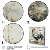 Grey Roosters Farm yard freedom - Rooster Canvas Wall Art