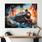 Train Starship Voyage back to the future I - Train Canvas Wall Art