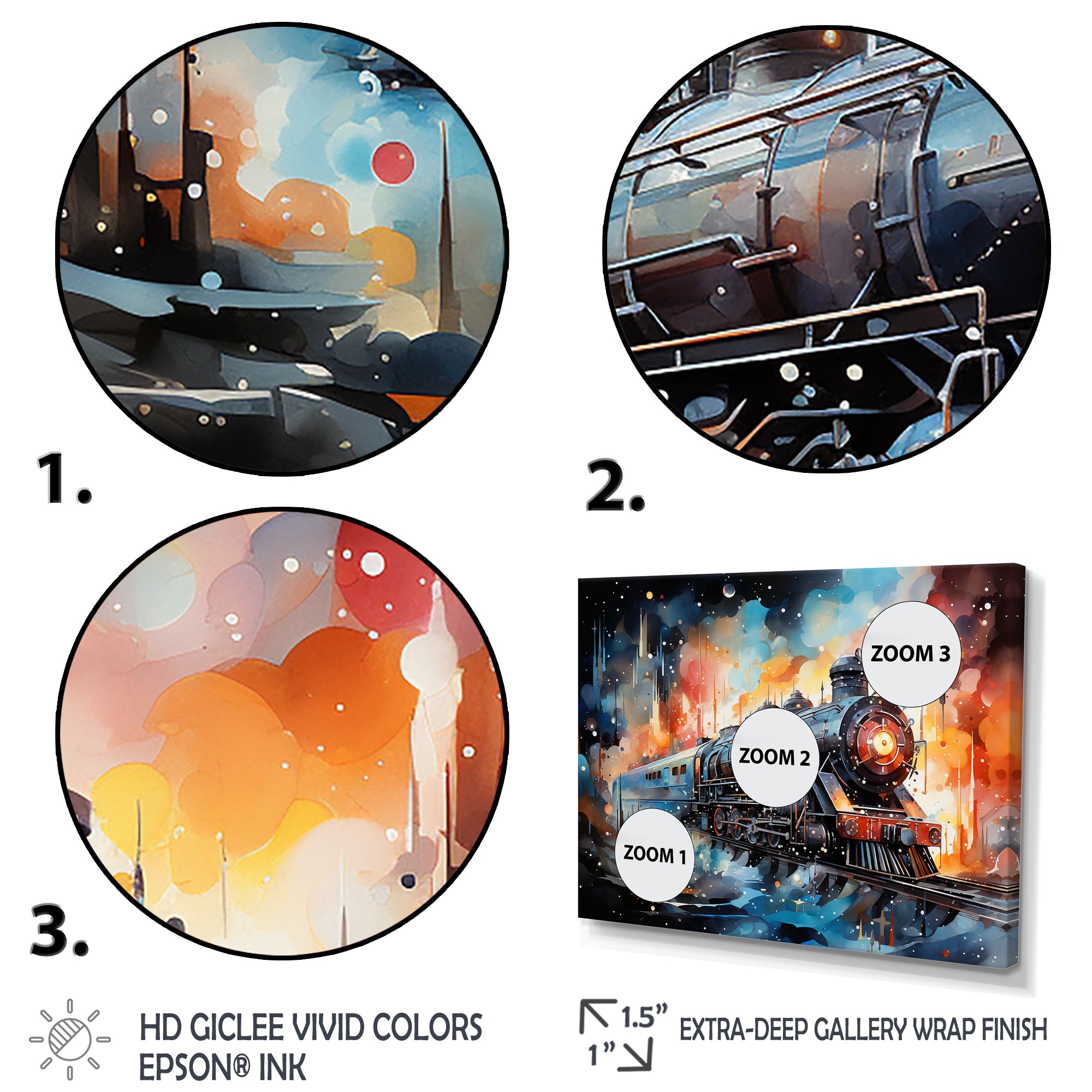 Train Starship Voyage back to the future I - Train Canvas Wall Art