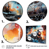 Train Starship Voyage back to the future I - Train Canvas Wall Art
