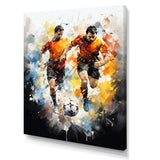 Abstract Soccer Players During Game I - Soccer Canvas Wall Art