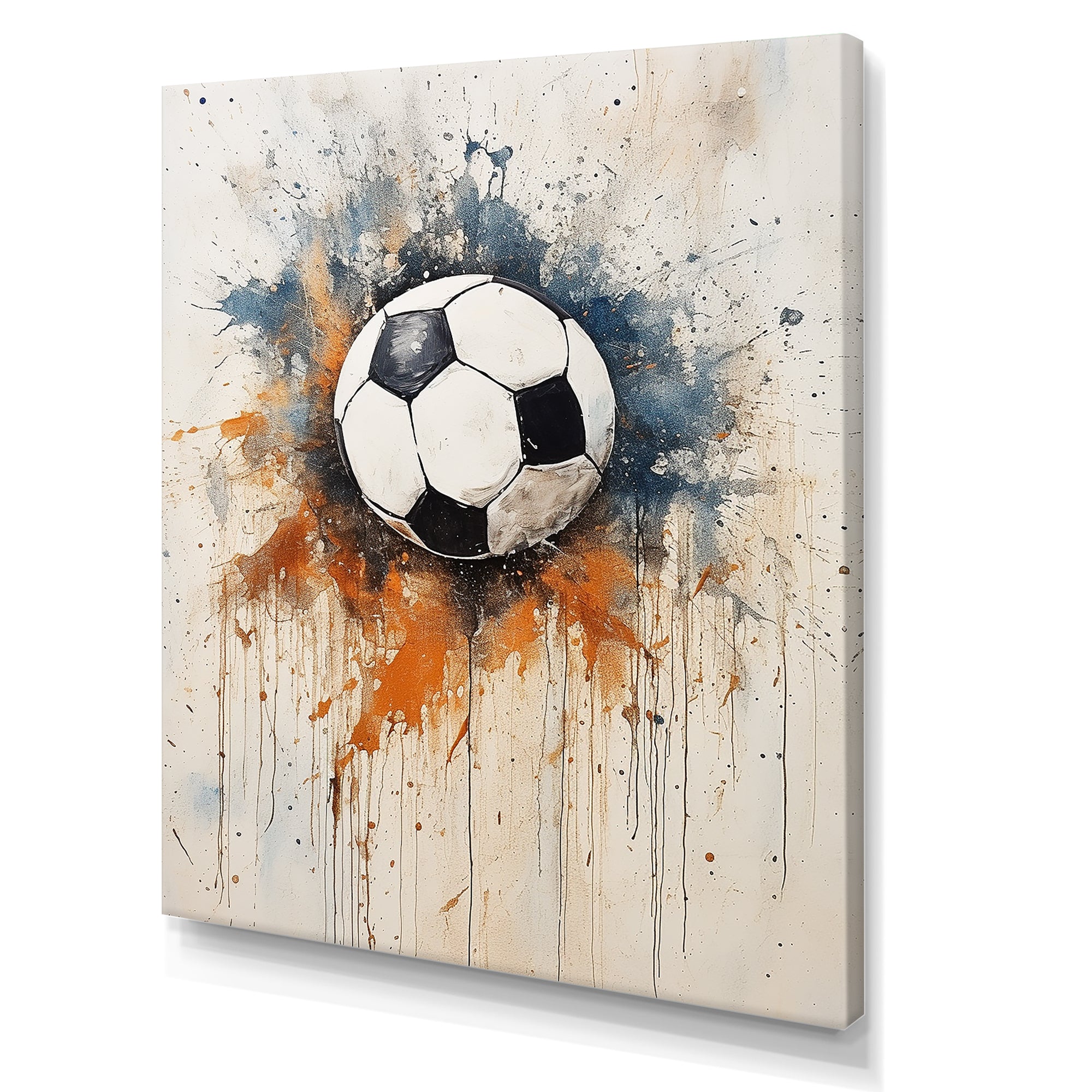 World Cup Beige Soccer Ball - Soccer Canvas Wall Art