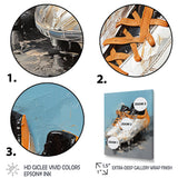 Grey And Orange Soccer Shoes - Soccer Canvas Wall Art