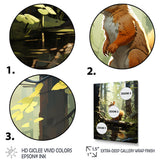 Brown and green squirrel forest acrobat - Brown Squirrel Wall Art