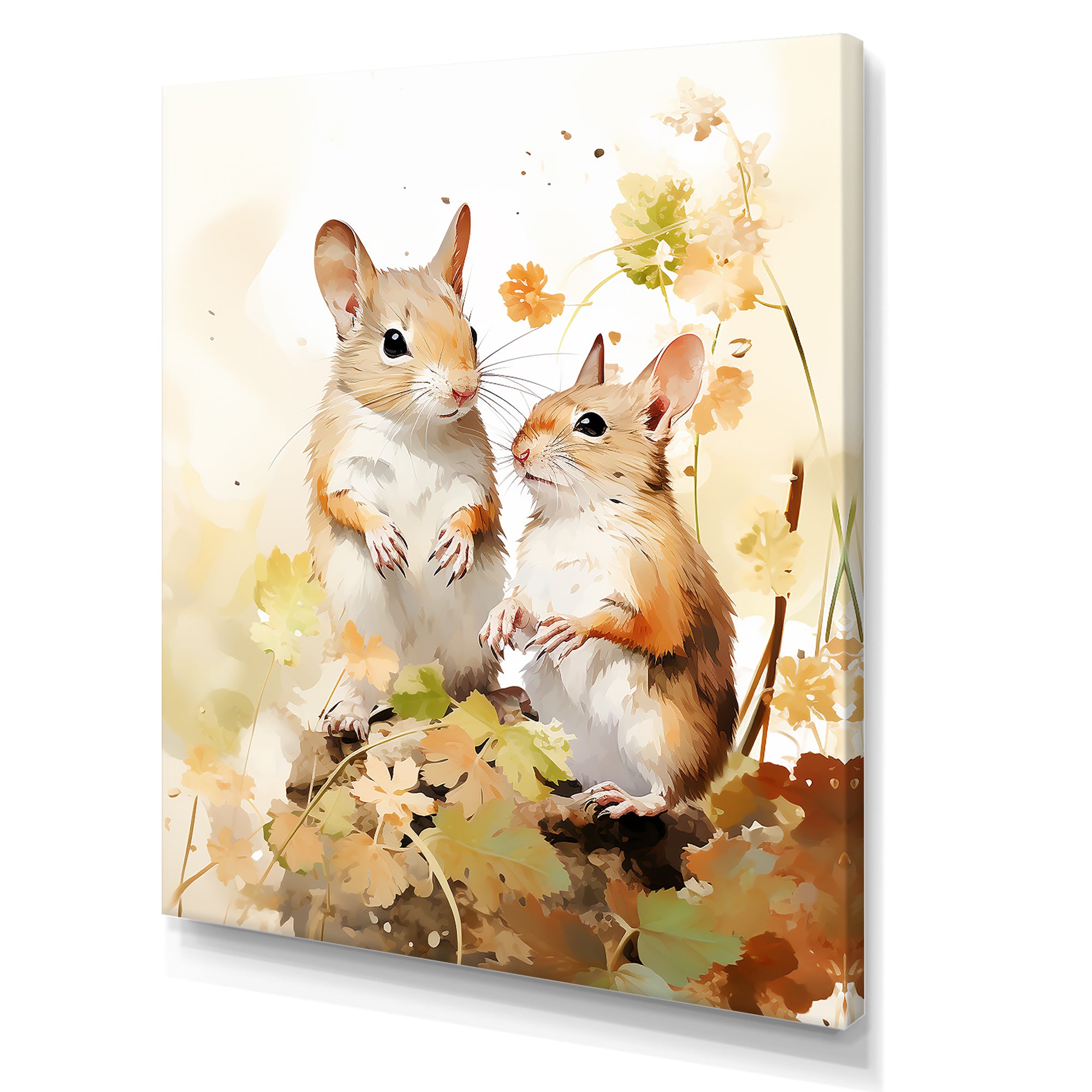 Cute Squirrel Playtime - Squirrel Bedroom Wall Art