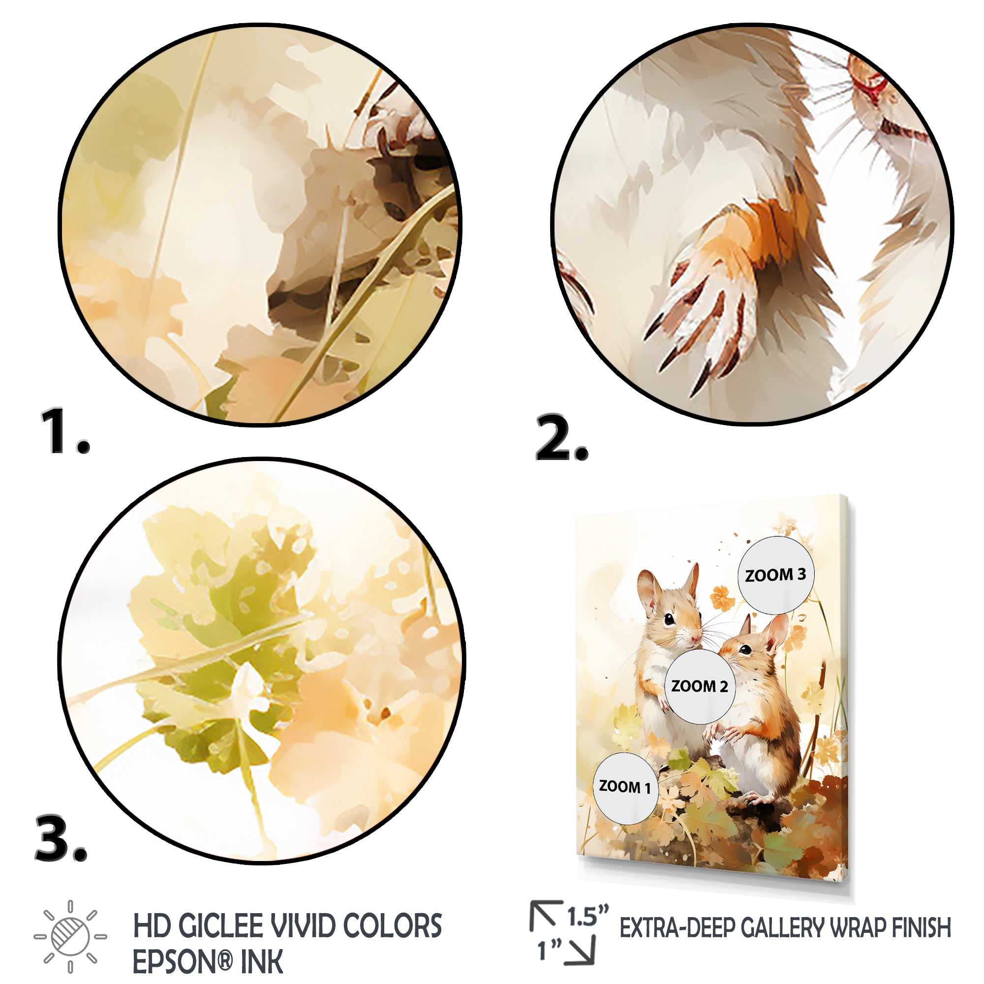 Cute Squirrel Playtime - Squirrel Bedroom Wall Art