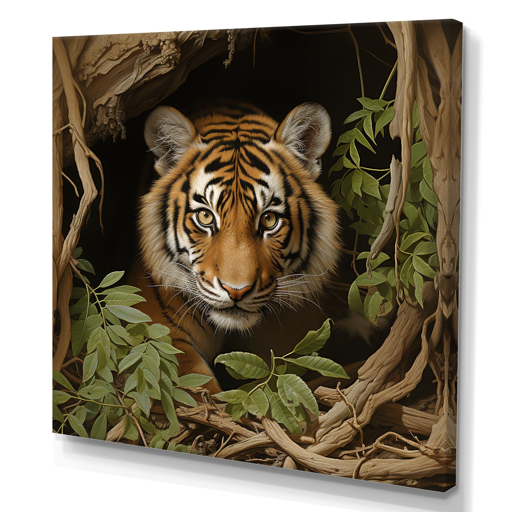 Brown jungle Tiger portrait - Tiger Wall Decor