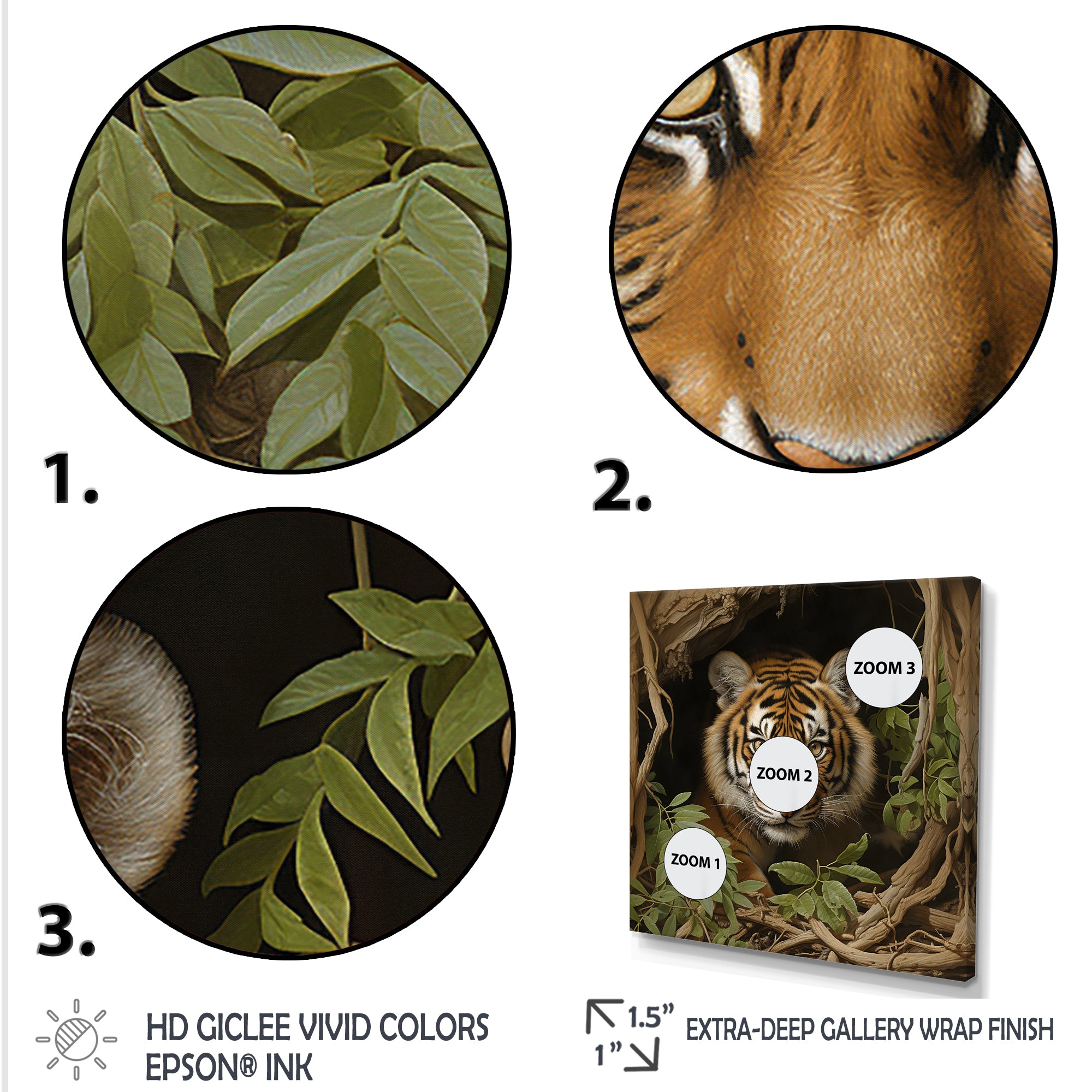 Brown jungle Tiger portrait - Tiger Wall Decor