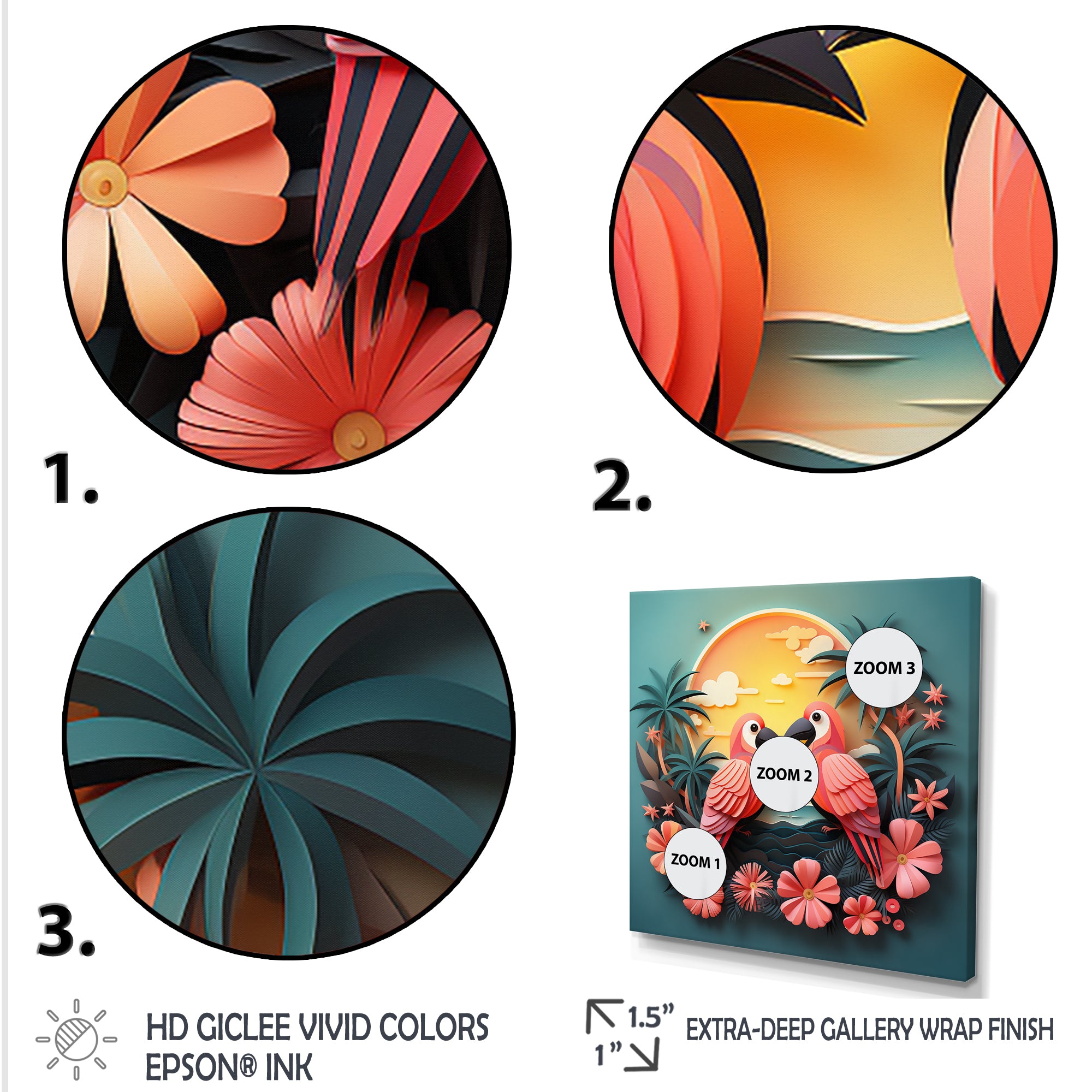 Pink Tropical Toucans - Bird Floral Wall Art Prints