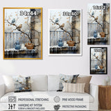 Snowy birds window views - Bird Wall Decor