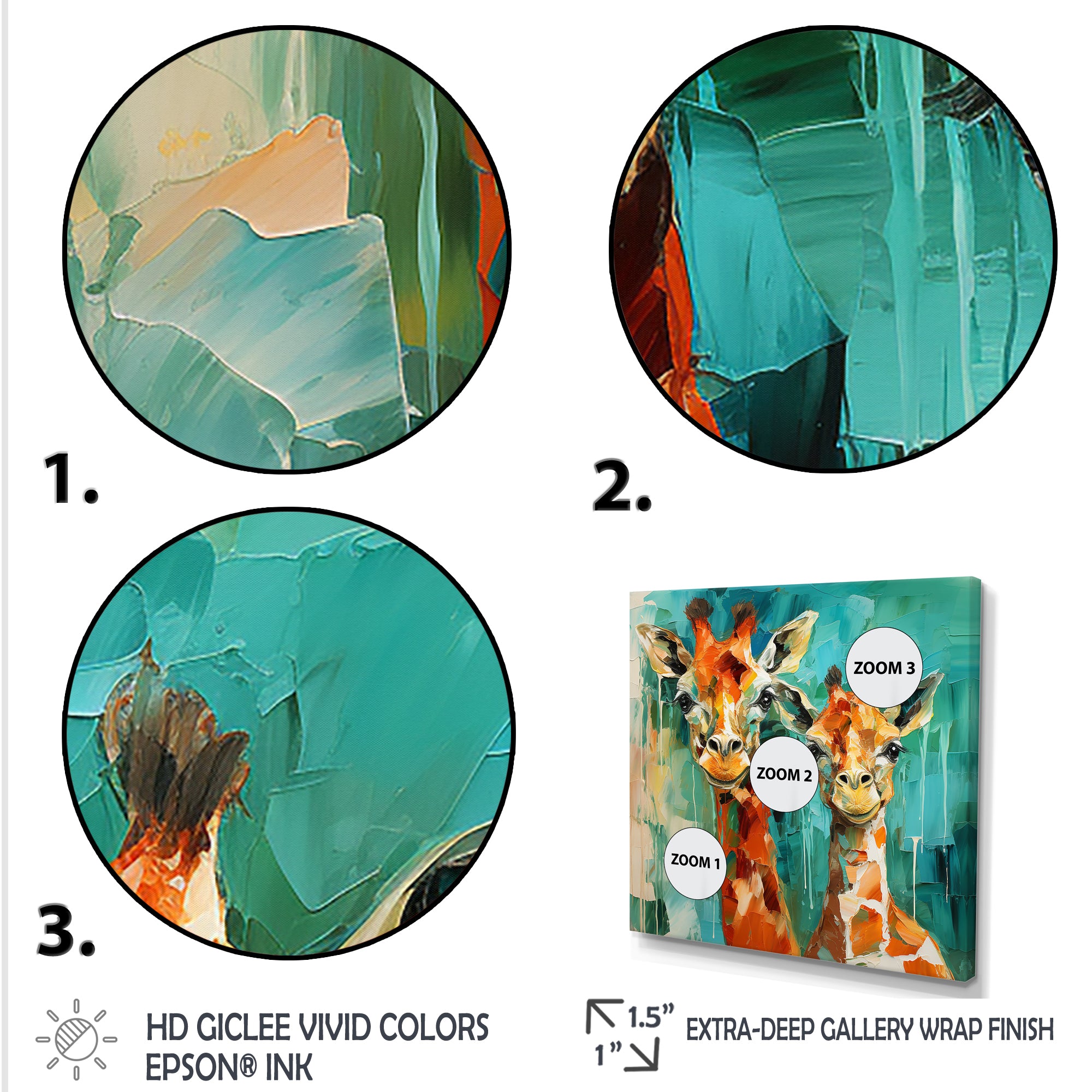 Majestic Giraffe Melody - Orange Giraffe Wall Art